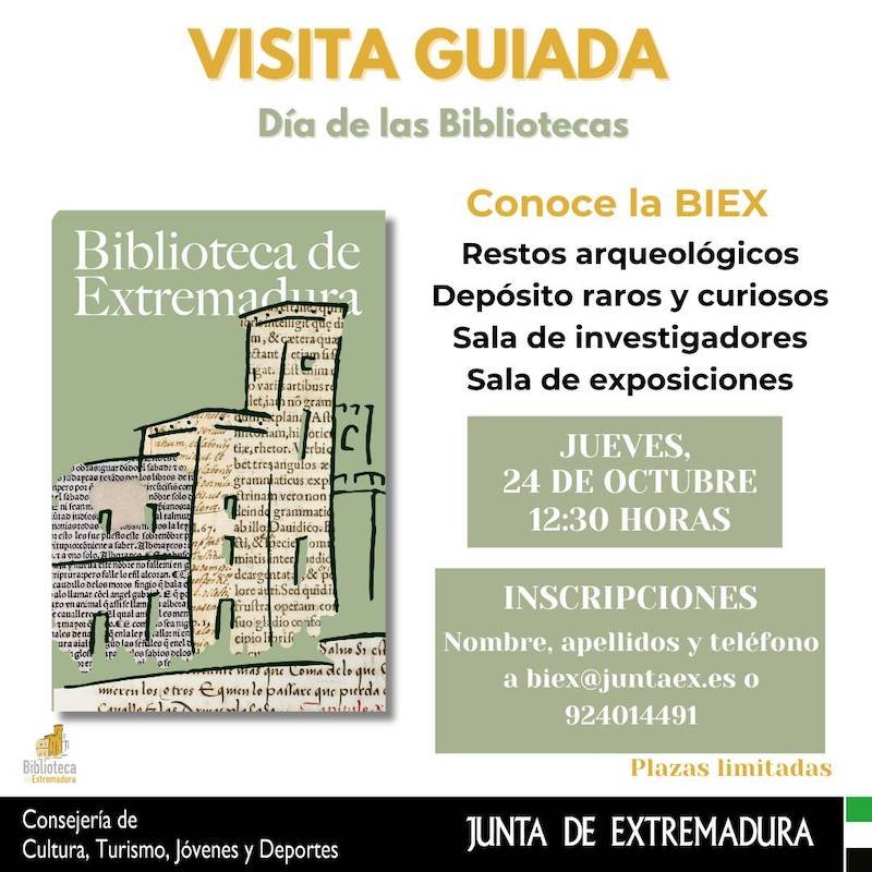 Visita guiada a la Biblioteca de Extremadura