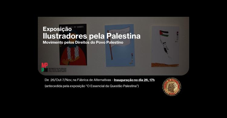 Exposição 'Ilustradores pela Palestina'