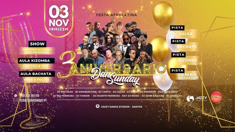 DanSunday | 3º Aniversário | Festa Afrolatina