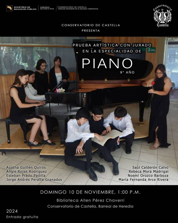 Prueba artística con jurado en la especialidad de Piano