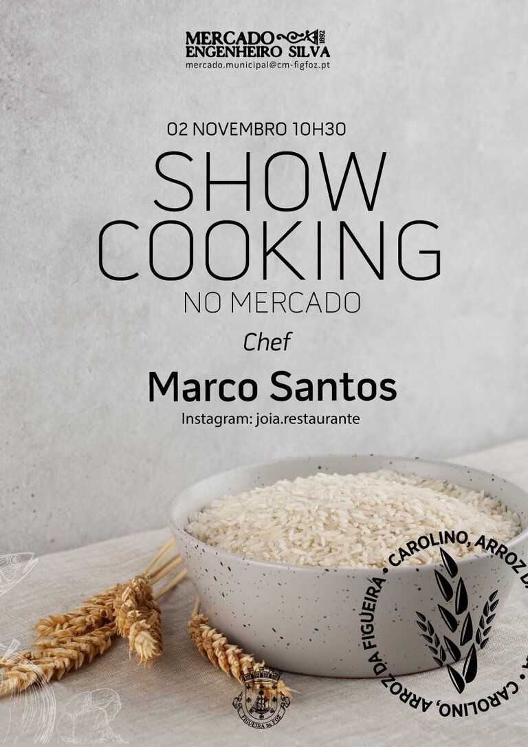 Showcooking no Mercado - Carolino, o arroz da Figueira da Foz