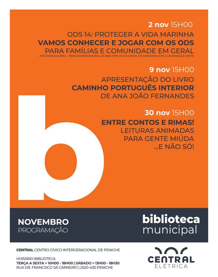 Biblioteca Municipal | Programação NOVEMBRO 2024