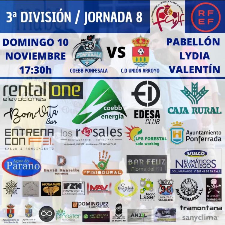 PARTIDO DE FUTBOL SALA ENTRE COEBB PONFESALA Y C.D. UNION ARROYO