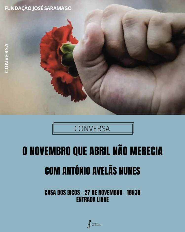 Conversa: 'O novembro que Abril não merecia', com António Avelãs Nunes