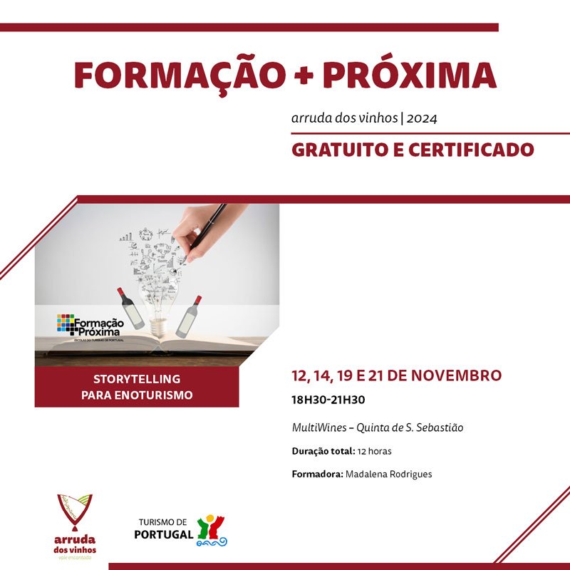 Formação + Próxima - Storytelling aplicado ao Enoturismo