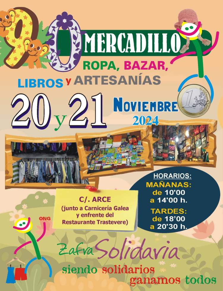 90 Mercadillo. Ropa, Bazar, Libros y Artesanías