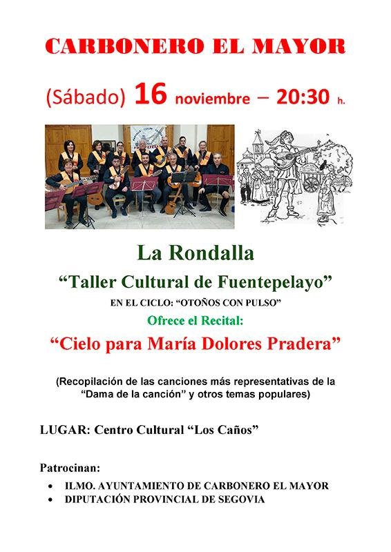 Concierto de la Rondalla “Taller Cultural de Fuentepelayo” en Carbonero el Mayor.