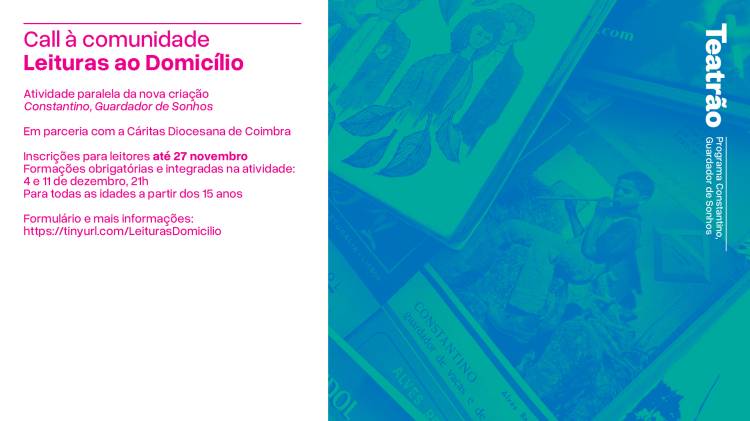 Inscrições | Leituras ao Domicílio – Teatrão x Cáritas Diocesana de Coimbra