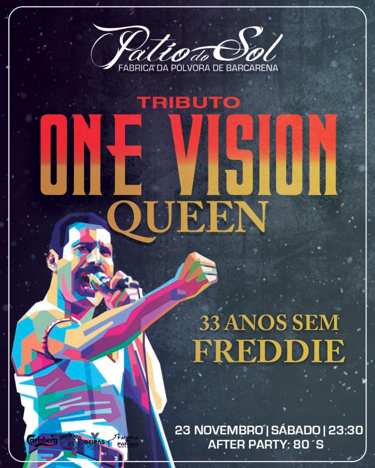 One Vision - Tributo Queen | 33 anos sem Freddie | After Party: 80´s