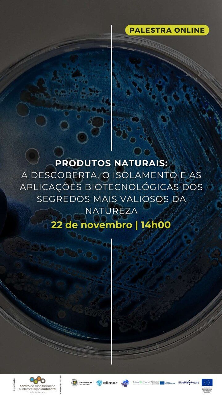 Palestra online «Produtos naturais: a descoberta, o isolamento e as aplicações biotecnológicas dos segredos mais valiosos da natureza.»