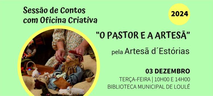 'O Pastor e a artesã' - Sessão de contos com oficina criativa pela Artesã d' Histórias