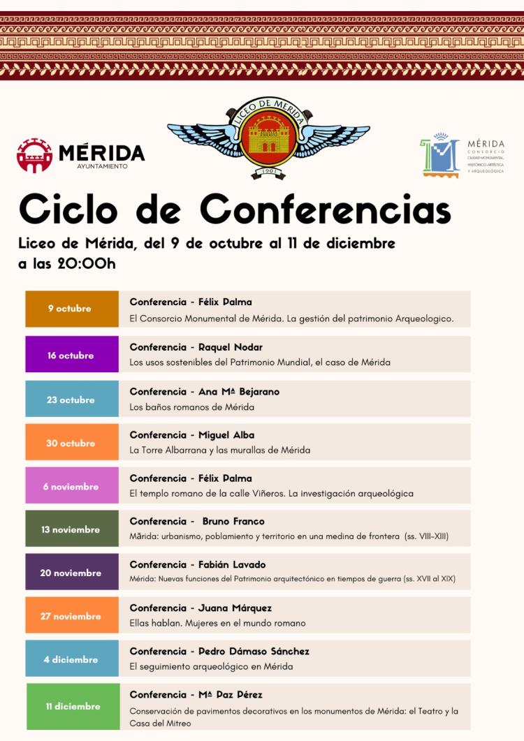 Ciclo de Conferencias Liceo de Mérida: «Mérida: Nuevas funciones del Patrimonio arquitectónico en tiempos de guerra (siglos XVII al XIX)»