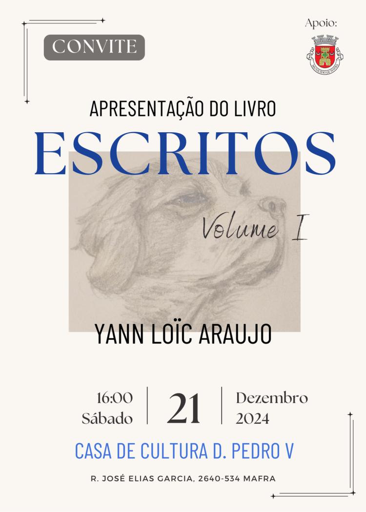 Apresentação do Livro 'Escritos - Volume I', de Yann Liöc Araujo