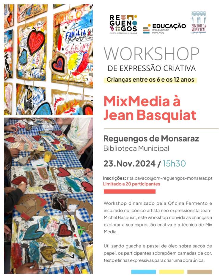 Workshop de Expressão Criativa para Crianças | MixMedia à Jean Basquiat