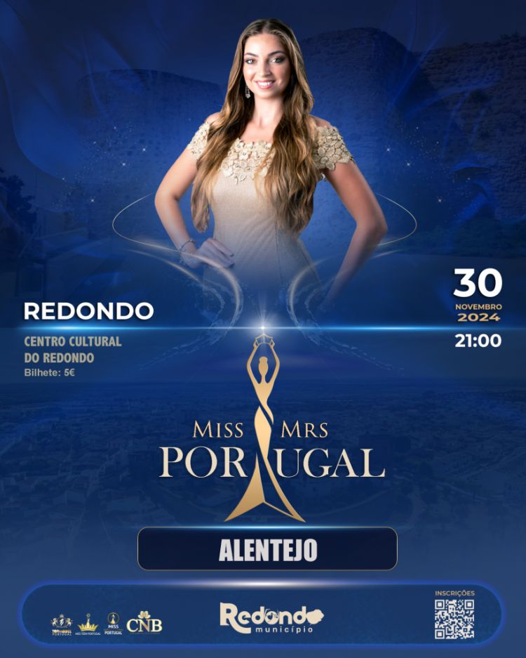 Miss Mrs Portugal | Alentejo | 30 de novembro | 21h00 | Centro Cultural de Redondo