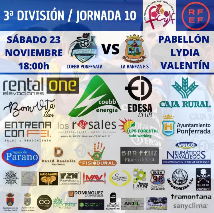 PARTIDO DE FUTBOL SALA ENTRE COEBB PONFESALA Y LA BAÑEZA FS