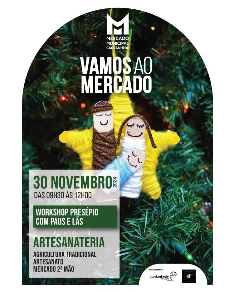 Vamos ao Mercado: Workshop 'Presépio com paus e lãs'