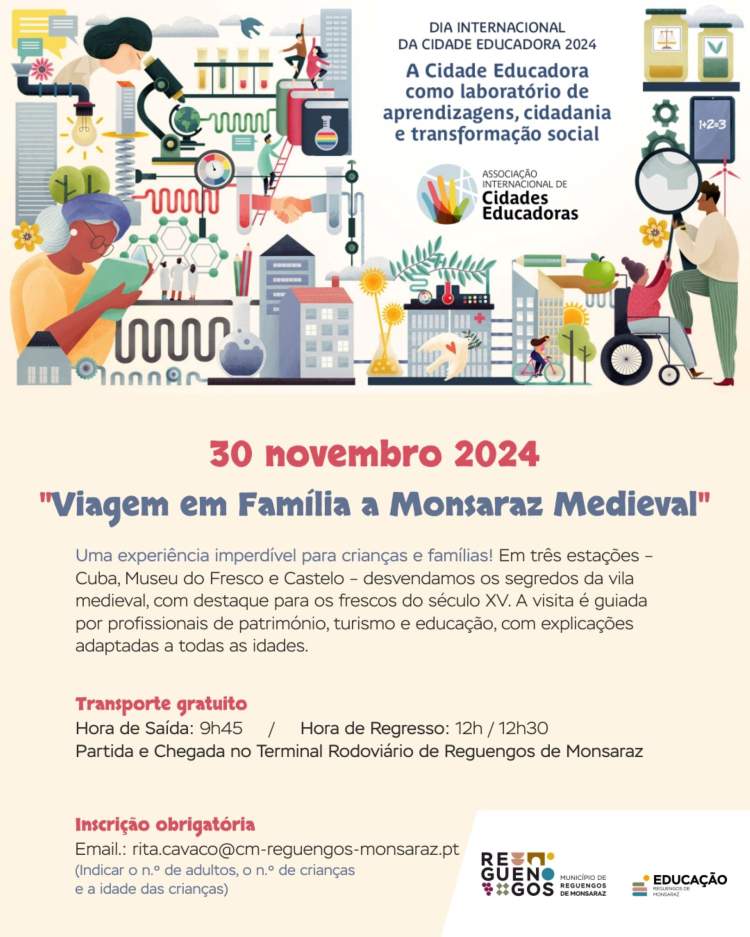 “Viagem em Família a Monsaraz Medieval” no Dia Internacional da Cidade Educadora