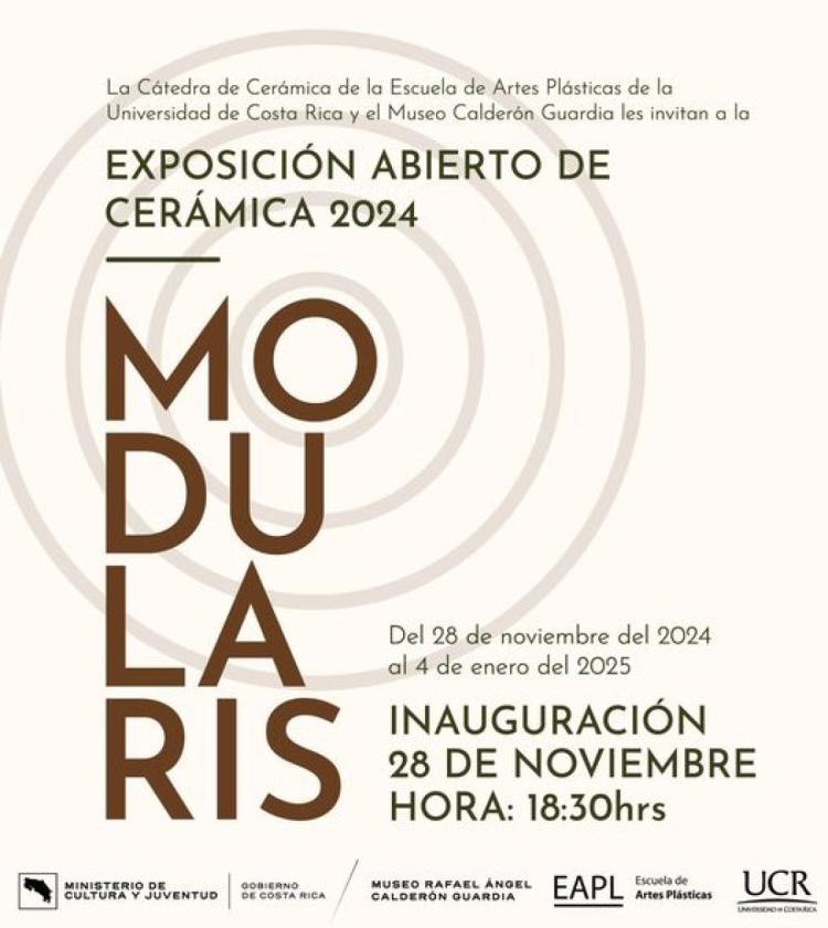 Exposición Modularis, abierto de cerámica
