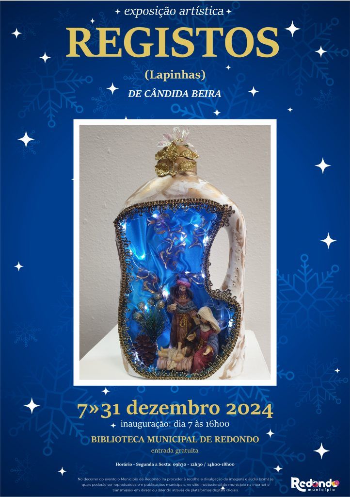 Exposição artística “Registos (Lapinhas)” | de 07 a 31 de dezembro | Biblioteca Municipal de Redondo – Inauguração: 07 de dezembro | 16h00