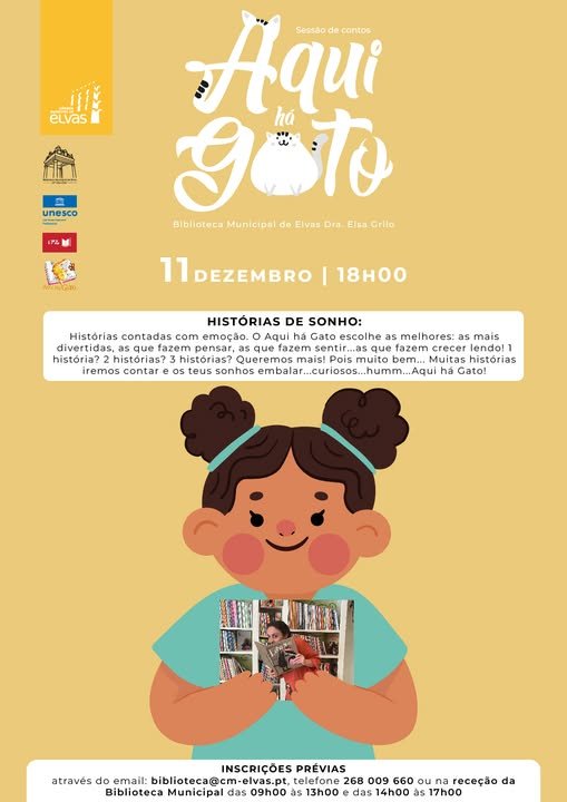 Sessão de conto infantil: Aqui há Gato