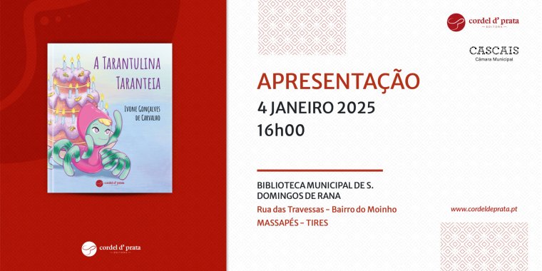 Lançamento do livro infantil 'A Tarantulina Taranteia', de Ivone Gonçalves de Carvalho