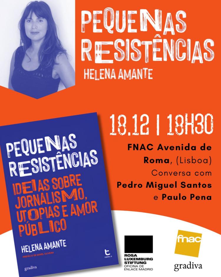 Lançamento de Pequenas Resistências, de Helena Amante