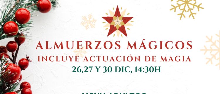 Almuerzos mágicos: incluye actuación de magia: magos Mad Martin y Tony Montana
