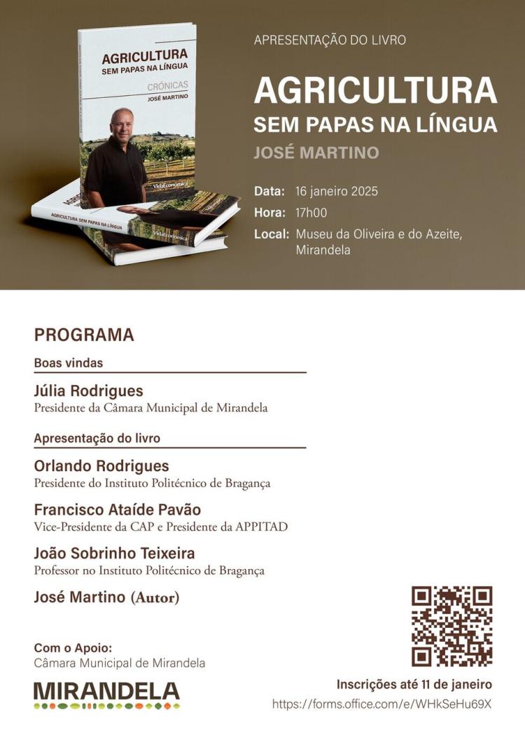 Apresentação do livro 'Agricultura: sem Papas na Língua' de José Martino | MOA