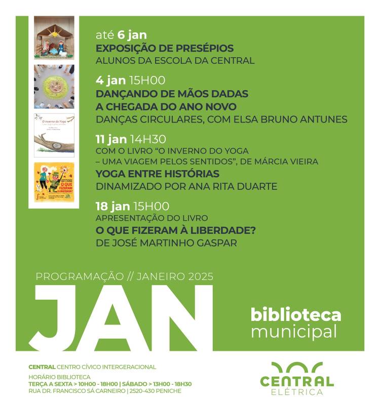 Biblioteca Municipal | Programação JANEIRO 2025