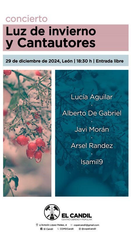 Luz de invierno y cantautores. COP El Candil
