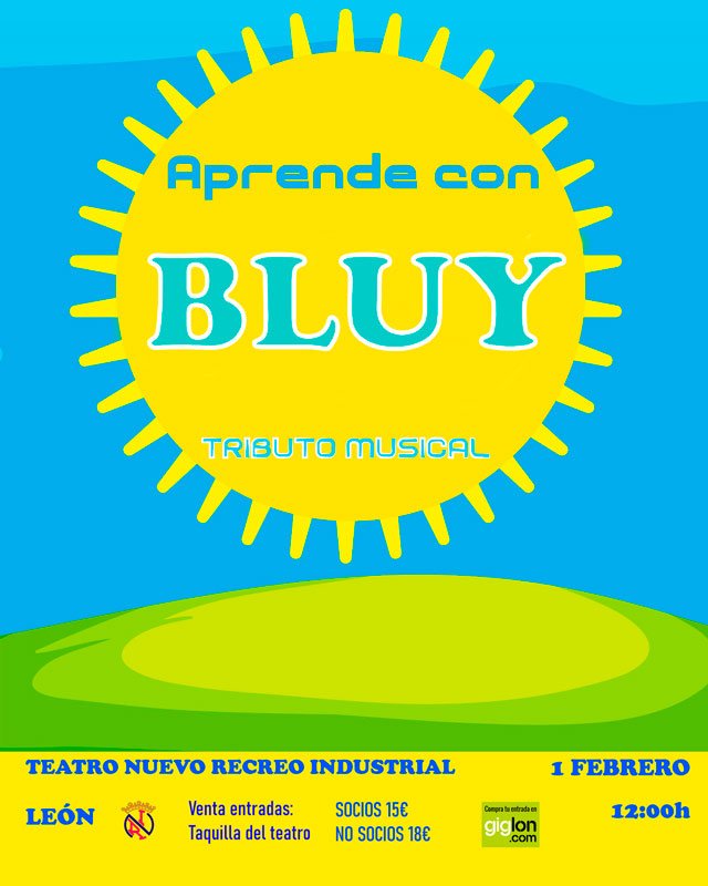 Aprende con Bluy. Tributo musical. Teatro Nuevo Recreo Industrial