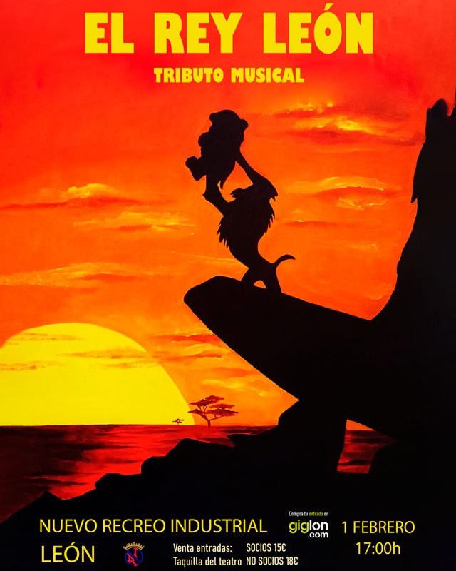 El Rey León. Tributo musical. Teatro Nuevo Recreo Industrial