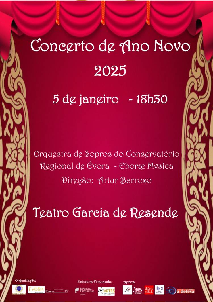 Concerto Ano Novo 2025 | Orquestra de Sopros do Conservatório Regional de Évora - Eboræ Mvsica 