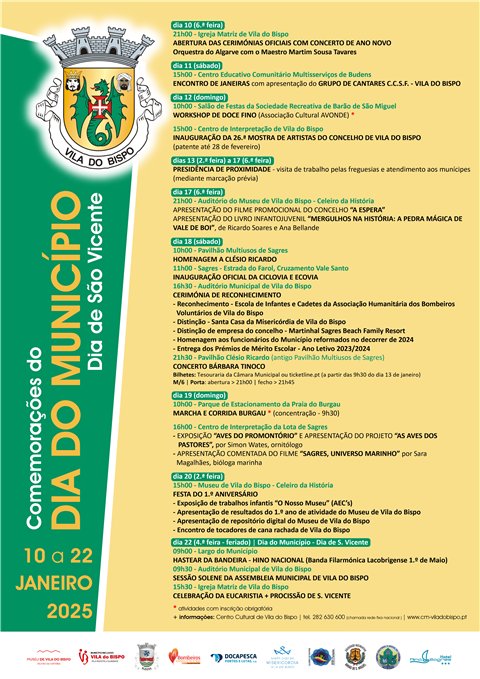 Comemorações do Dia do Município - Dia de São Vicente 2025