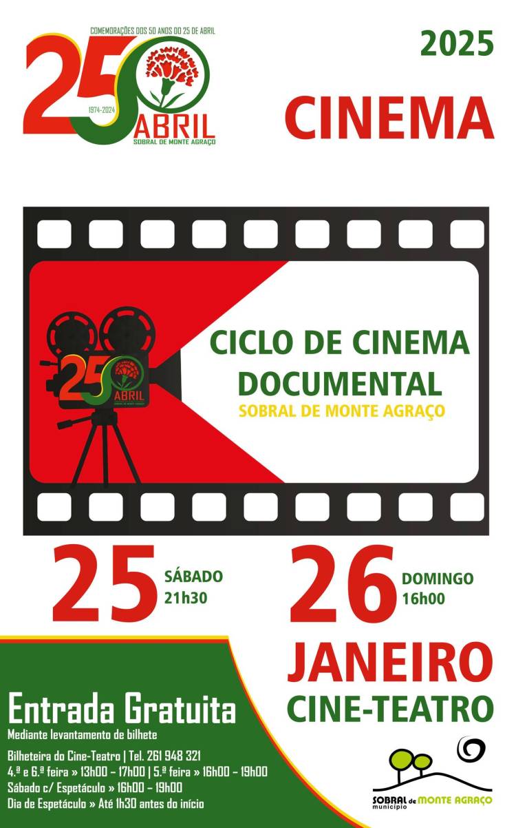 Ciclo de Cinema Documental - Comemorações dos 50 Anos do 25 de Abril