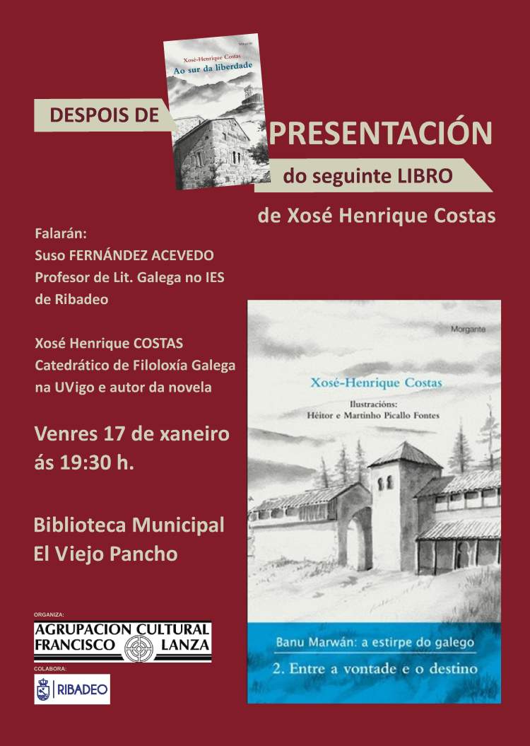 Presentación libro 'Entre a vontade e o destino' de Xosé Henrique Costas