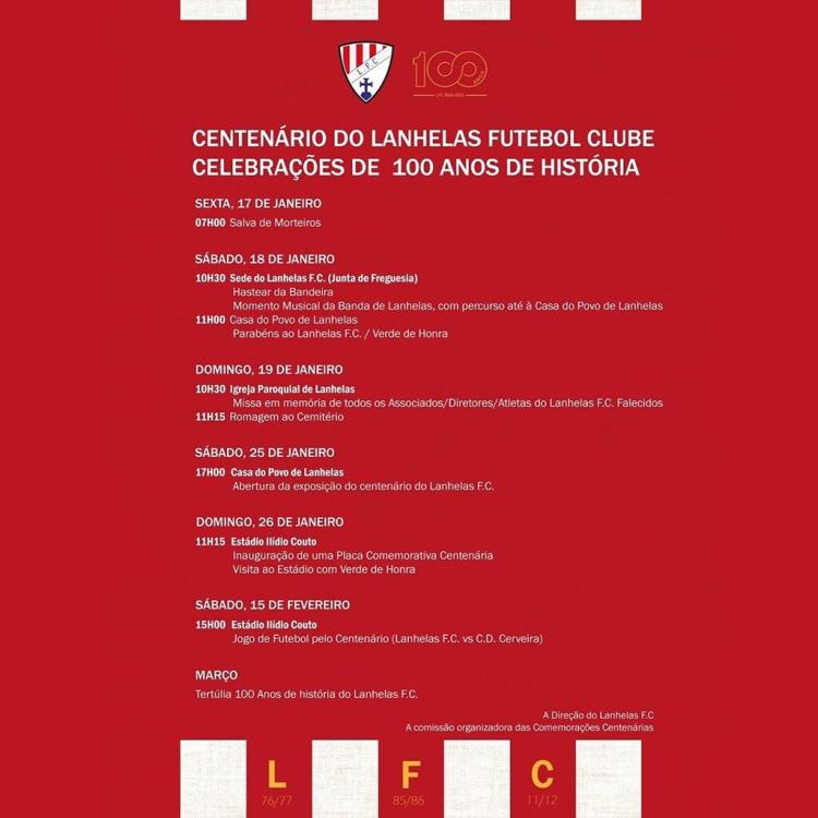 Centenário do Lanhelas Futebol Clube