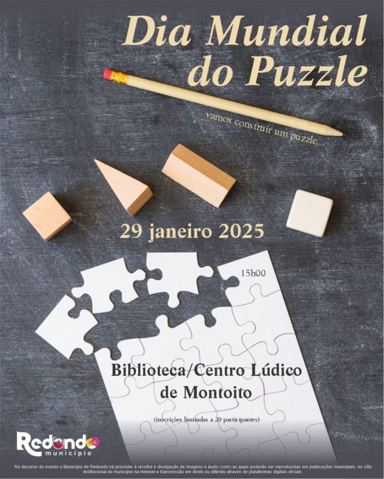 Dia Mundial do Puzzle | “Vamos construir um puzzle” | 29 de janeiro | 15h00 | Biblioteca/ Centro Lúdico de Montoito