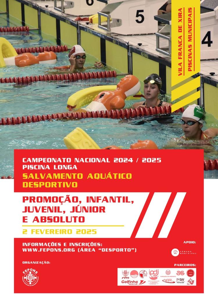 Município de Vila Franca de Xira acolhe  o Campeonato Nacional de Piscina Longa de Salvamento Aquático Desportivo - Época 2024/25