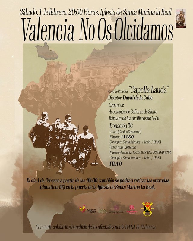 Concierto Solidario a beneficio de los afectados por la DANA en Valencia. Iglesia de Santa Marina la Real