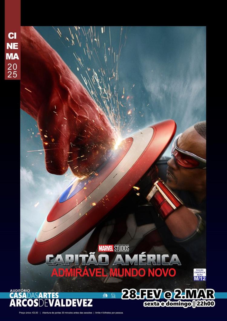 Exibição do filme ' Capitão América: admirável Mundo Novo'