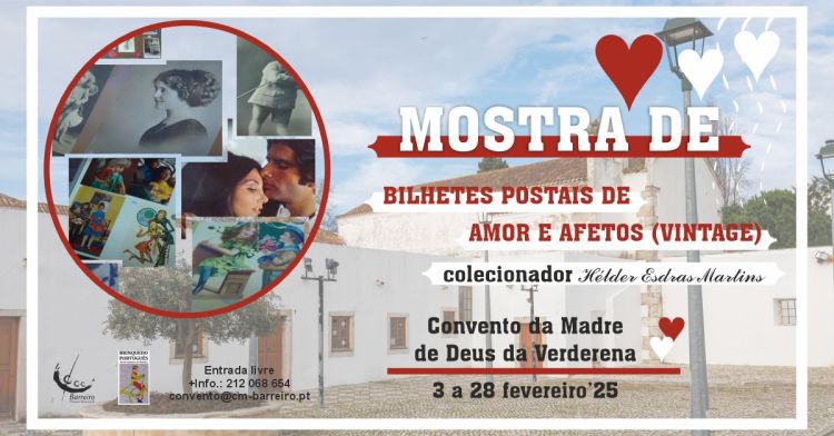Mostra de bilhetes postais de amor e afetos (vintage)