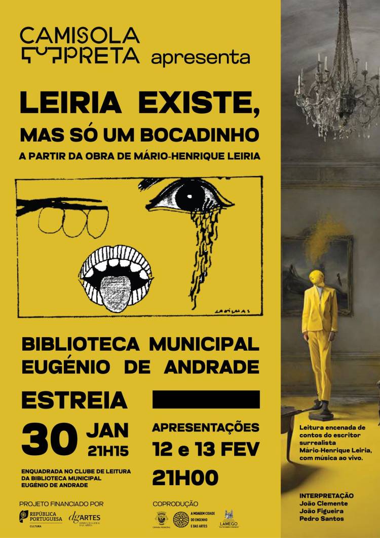 Clube de Leitura da Biblioteca Municipal | Espetáculo 'Leiria existe, mas só um bocadinho'
