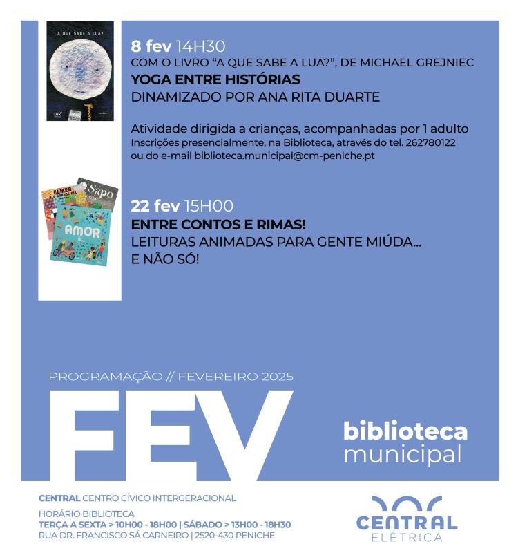 Biblioteca Municipal | Programação FEVEREIRO 2025
