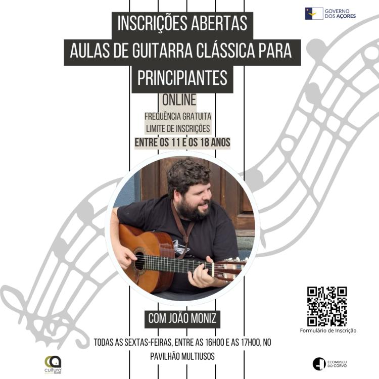 Aulas de Guitarra Clássica para principiantes- Inscrições