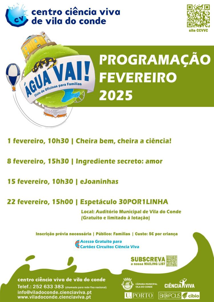 Oficinas 'Água Vai!' FEVEREIRO 2025