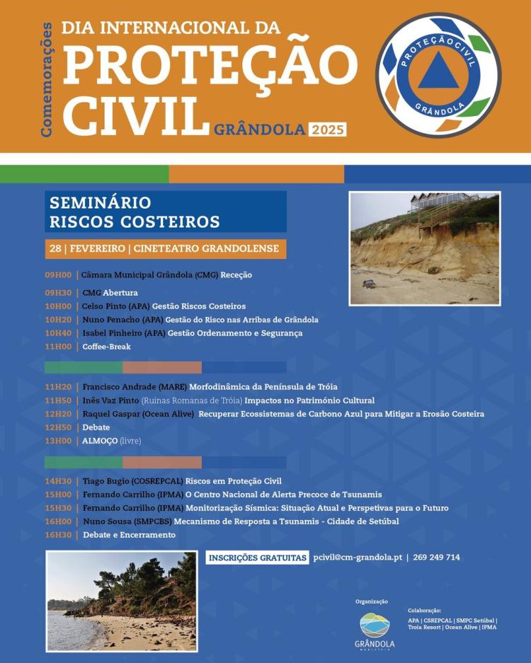 PROTEÇÃO CIVIL | Seminário «Riscos Costeiros»