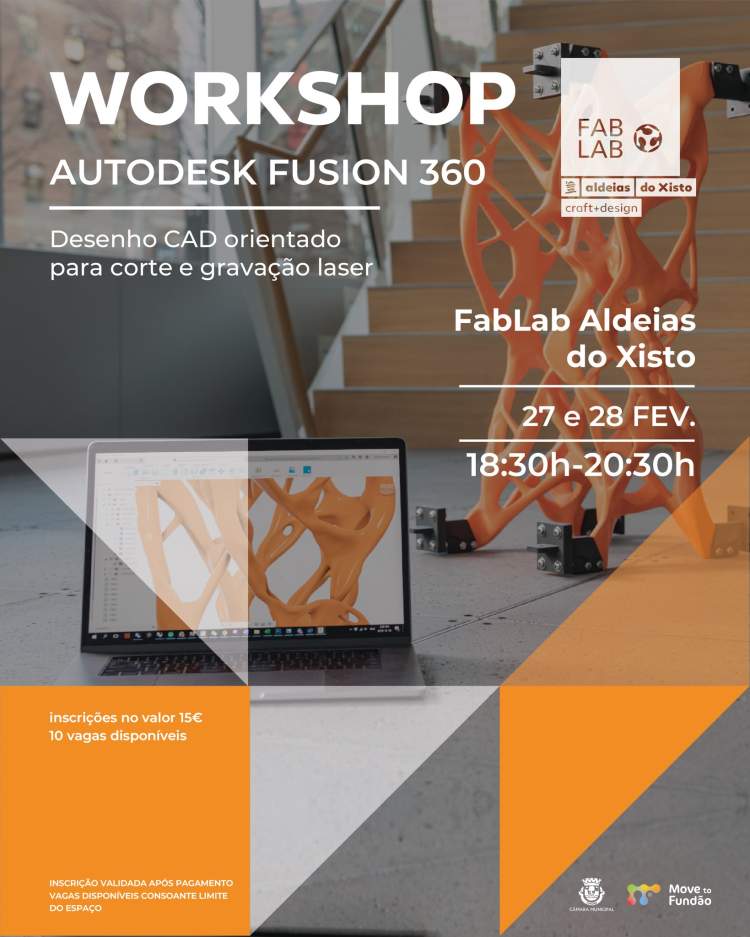 Workshop “Autodesk Fusion 360 – Desenho CAD orientado para corte gravação laser”
