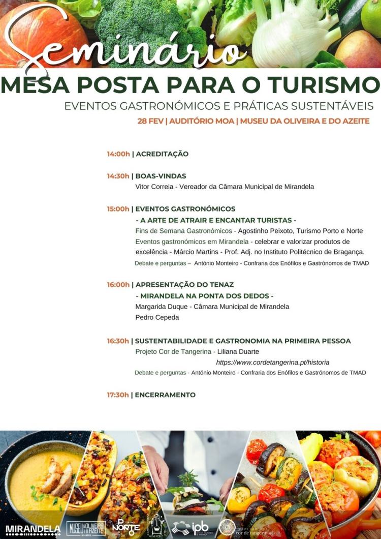 Seminário “Mesa Posta para o Turismo: Eventos Gastronómicos e Práticas Sustentáveis” | MOA